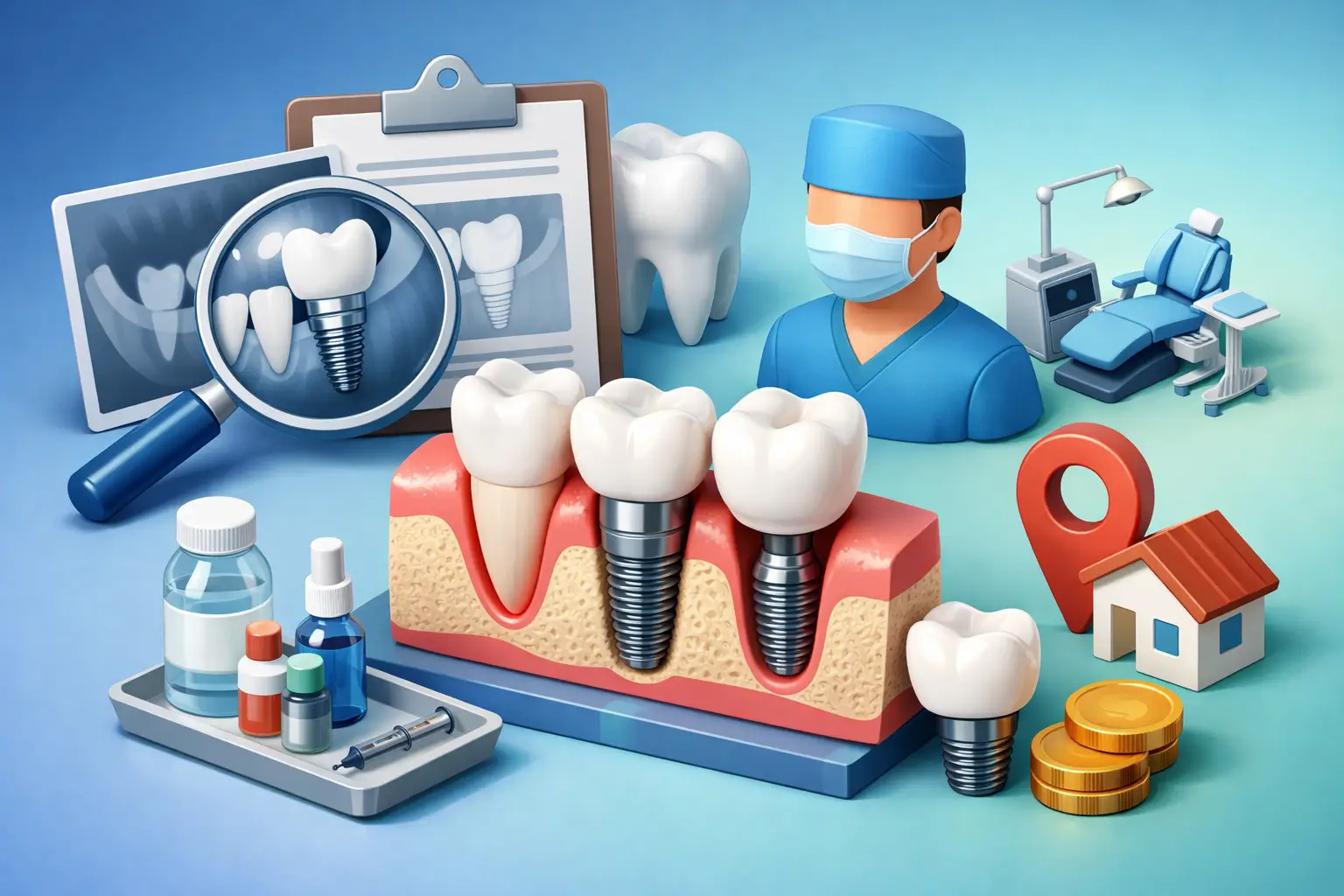 Implantes dentales precio: qué sí influye